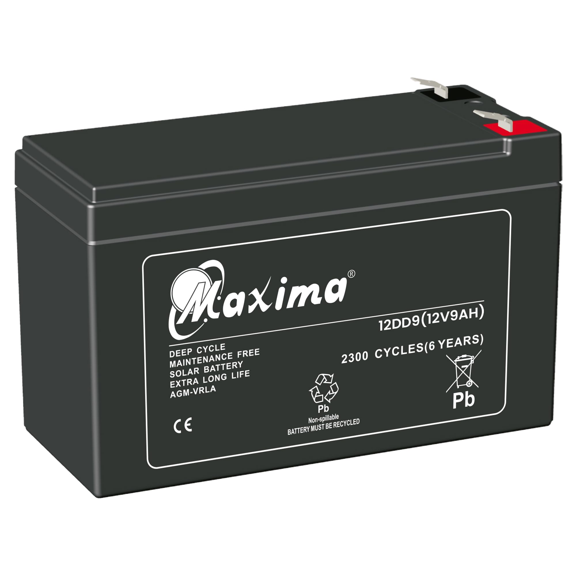 بطارية مكزما maxma اسود 12v 9A