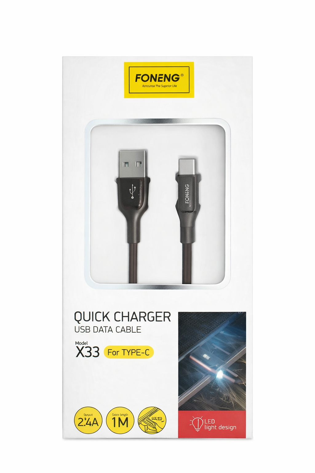 كيبل تايب سي x33-TYPE-C