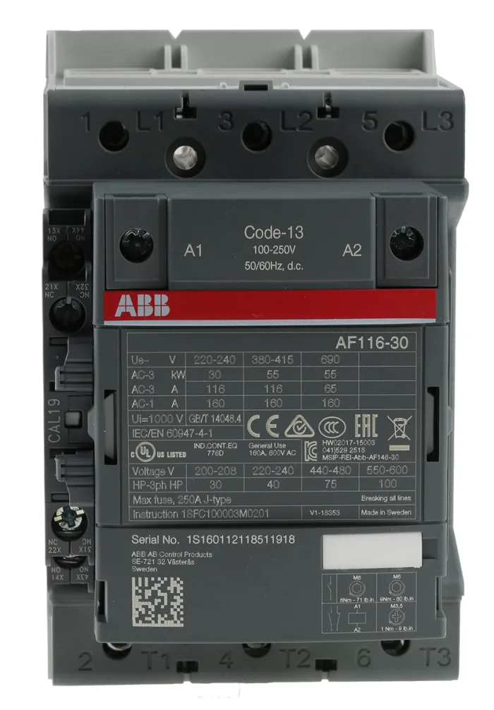 AF116-30-11-13 ABB 55KW كونتكتر