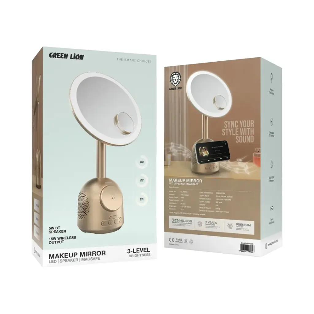 مرآة مكياج + مكبر صوت من نوع Green LiON2712