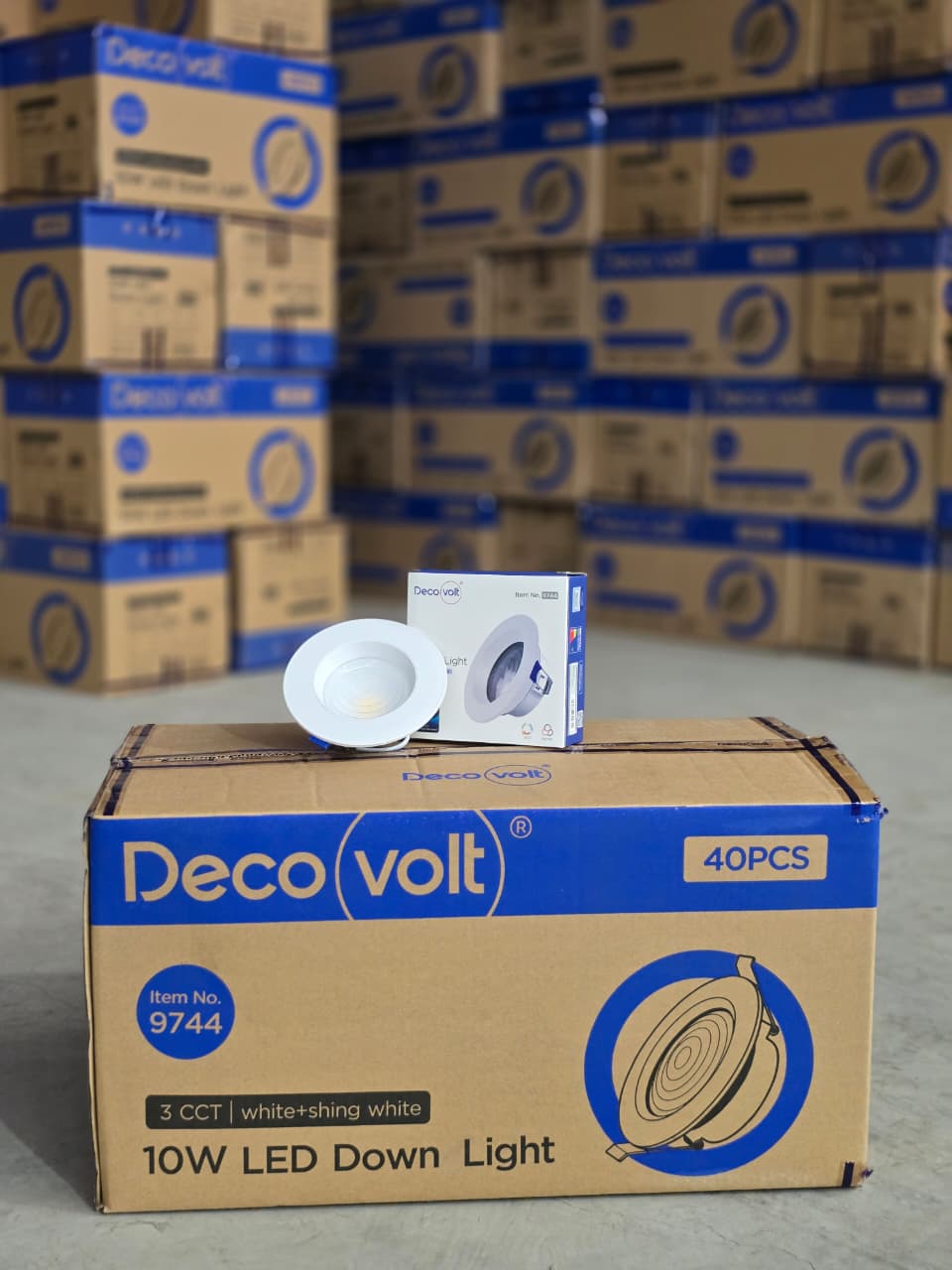 سلم cob 10w 3cct كفر كرستال دائرة خسف ديكوفولت 9744