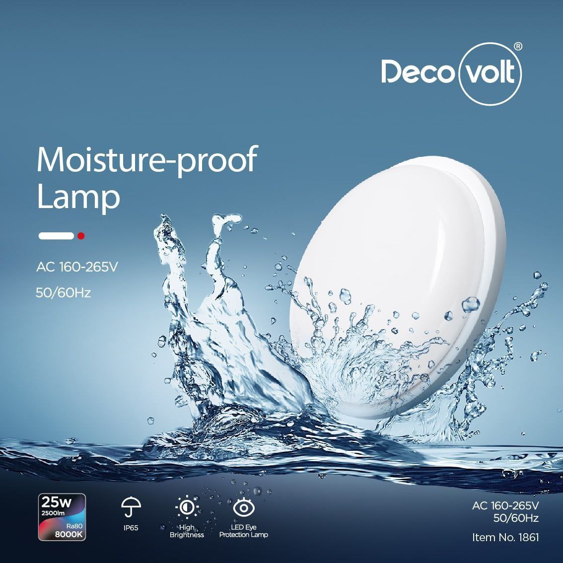 براكيت 15W-6500K دائري ساده ديكوفولت 4307