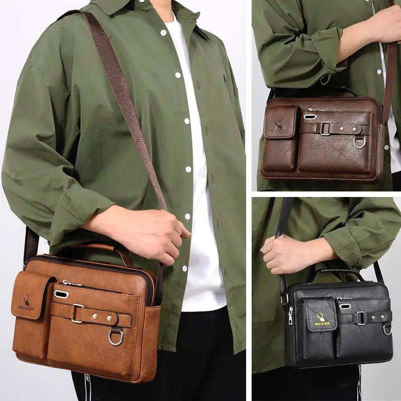 حقيبة كتف جلد