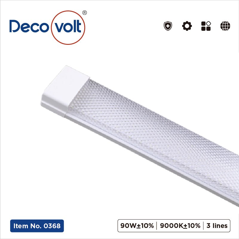 شمعة 3 خط 90W-9000Kكفر شفاف ديكوفولت 0368