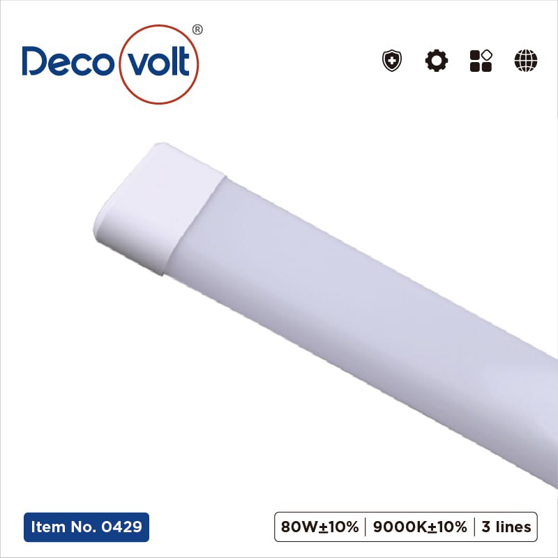 شمعة 3خط 80W-9000K كفر معتم حديث ديكوفولت0429