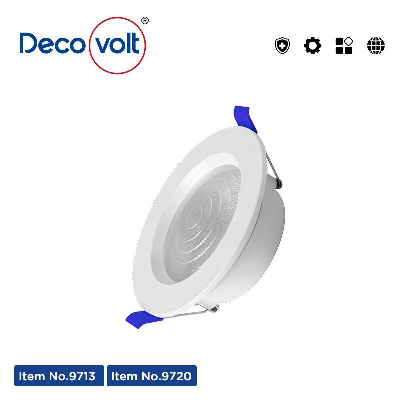 سلم cob6w 3cct ابيض كفر كرستال دائره ديكوفولت 9720